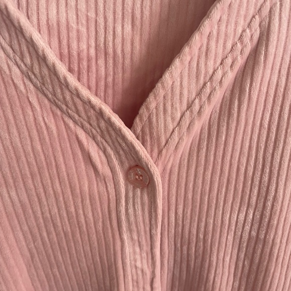 Soft Pink Ribbed Cardigan - Picture 7 of 7